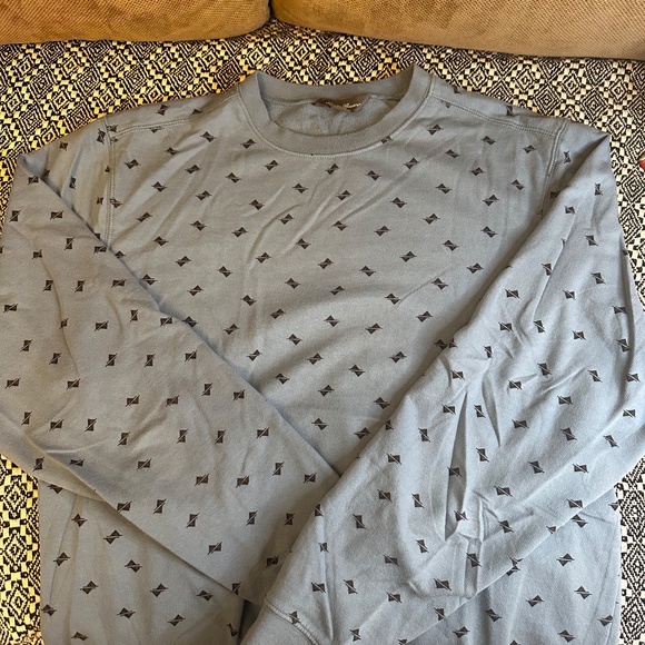 Eddie Bauer Men’s T-Shirt Medium – Gray Patterned Tee - Picture 4 of 4